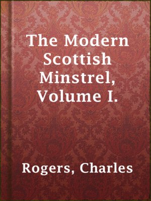 cover image of The Modern Scottish Minstrel, Volume I.